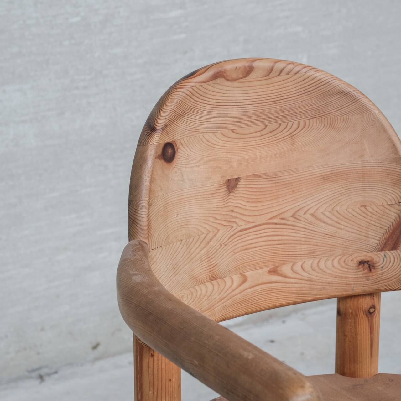 Pine Mid-Century Arm Dining Chairs attr. to Rainer Daumiller (8)