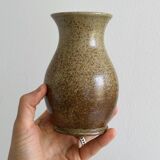 Small pyrite stoneware vase, rustic or country chic decoration