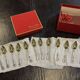 Mappin and Webb box of 12 silver-plated grapefruit spoons