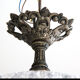 Ceiling lamp suspension crystal and bronze lamp luminaire glass flower