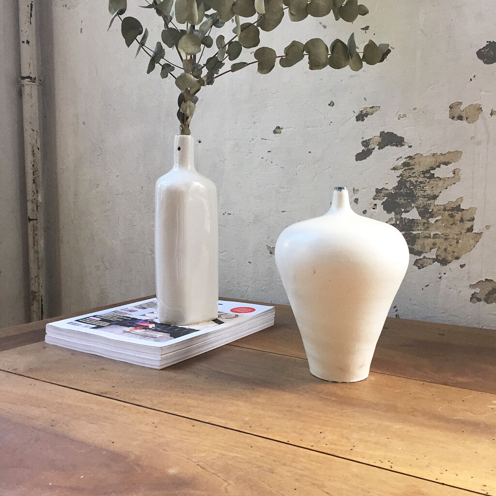 White ceramic vase