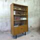 Vintage modernist display cabinet in wood