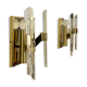 Pair of wall lamps in glass and gilded metal Sciolari