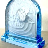 Signed Baccarat crystal desk clock