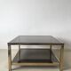 Gold-plated rectangular coffee table 23 carats, 1960 s