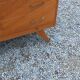 Vintage chest of drawers in blond and golden oak, compass legs and 4 drawers, 1950s