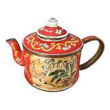 Chinese enameled metal teapot