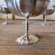 Coupes à glace en inox vintage années 70-80, forme de fleur