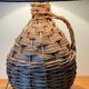Vintage rattan Dame Jeanne lamp