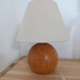 Solid walnut ball lamp