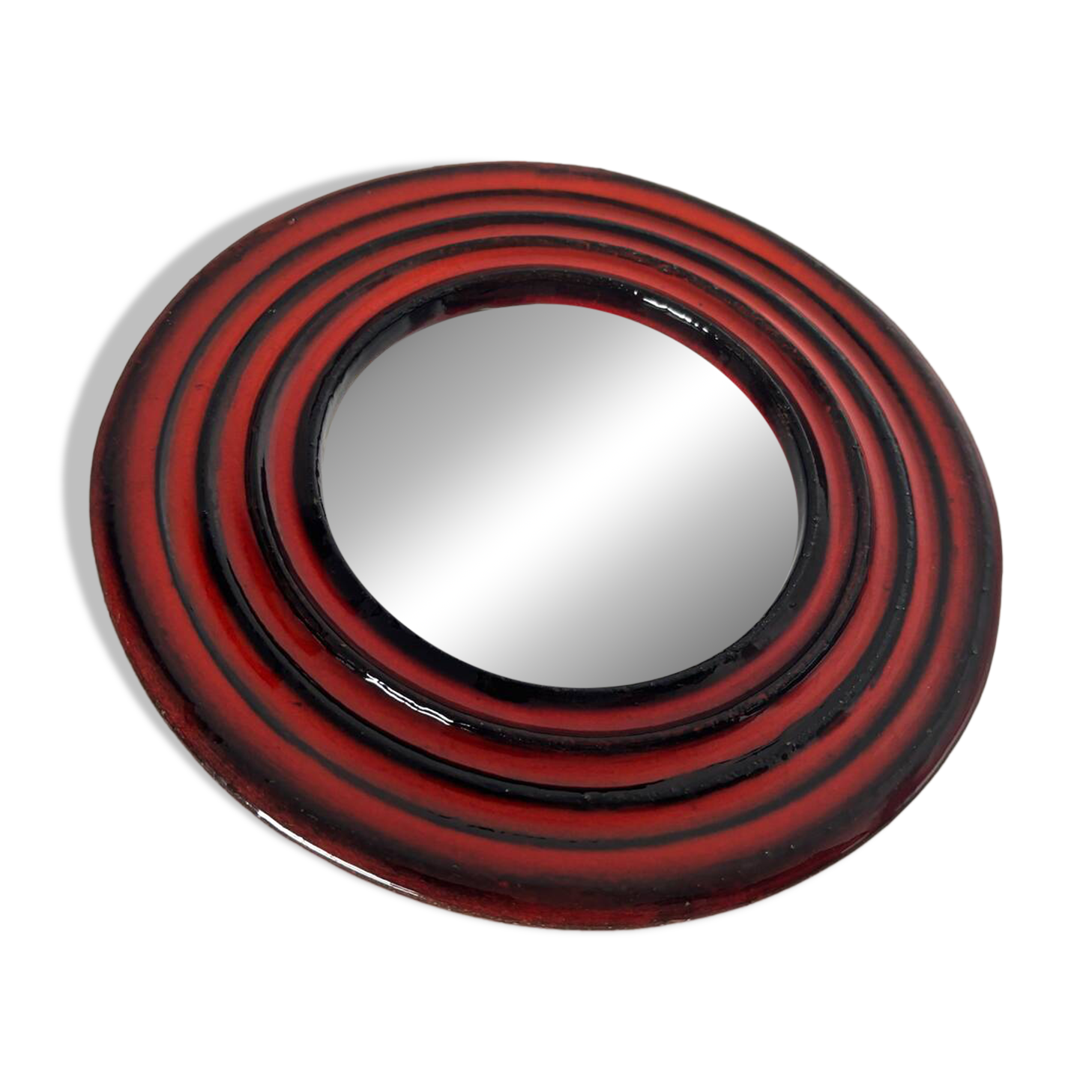 Vallauris ceramic mirror, signed