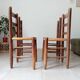 Set of 4 antique mountain chairs in the style of Charlotte Perriand