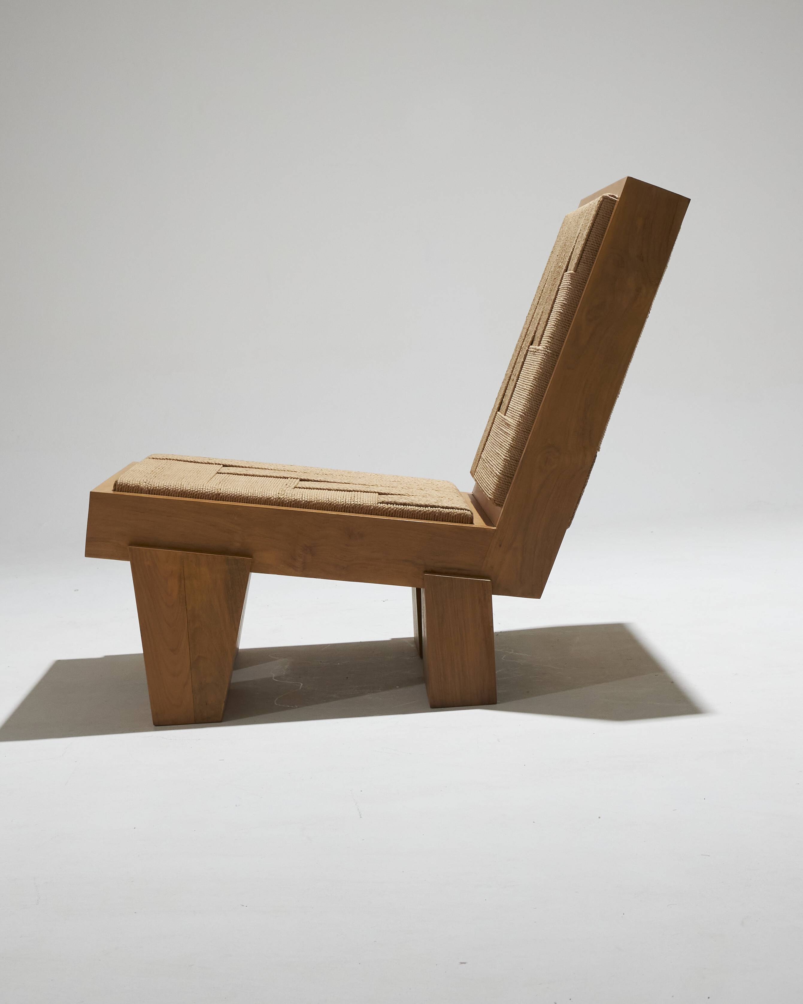 Natural rope block chair