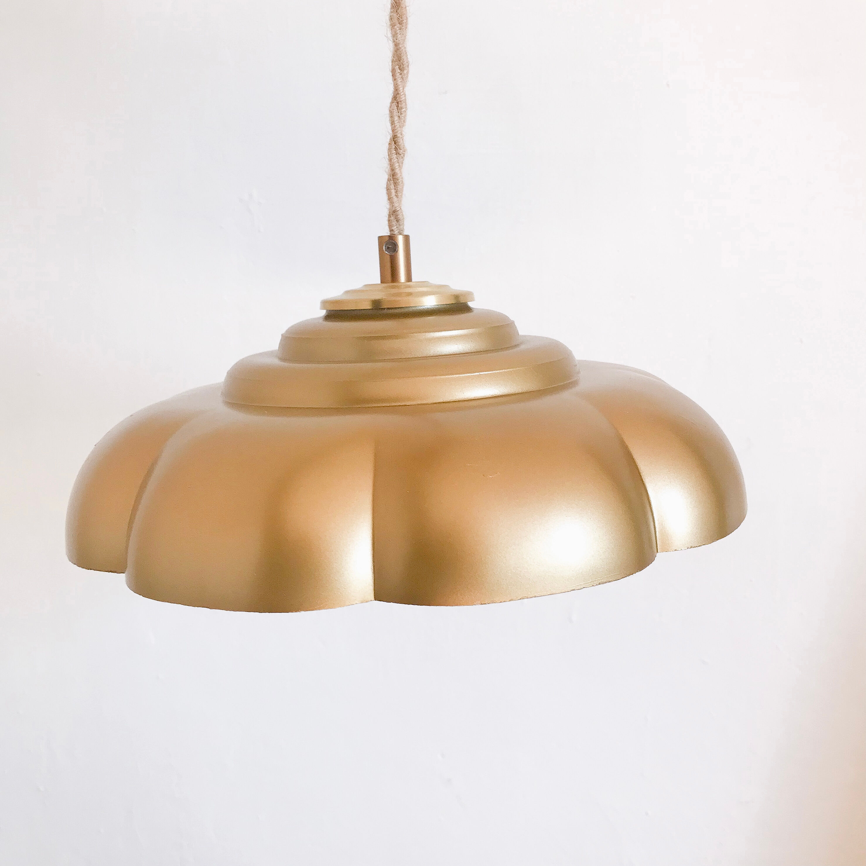 Vintage golden lampshade pendant light
