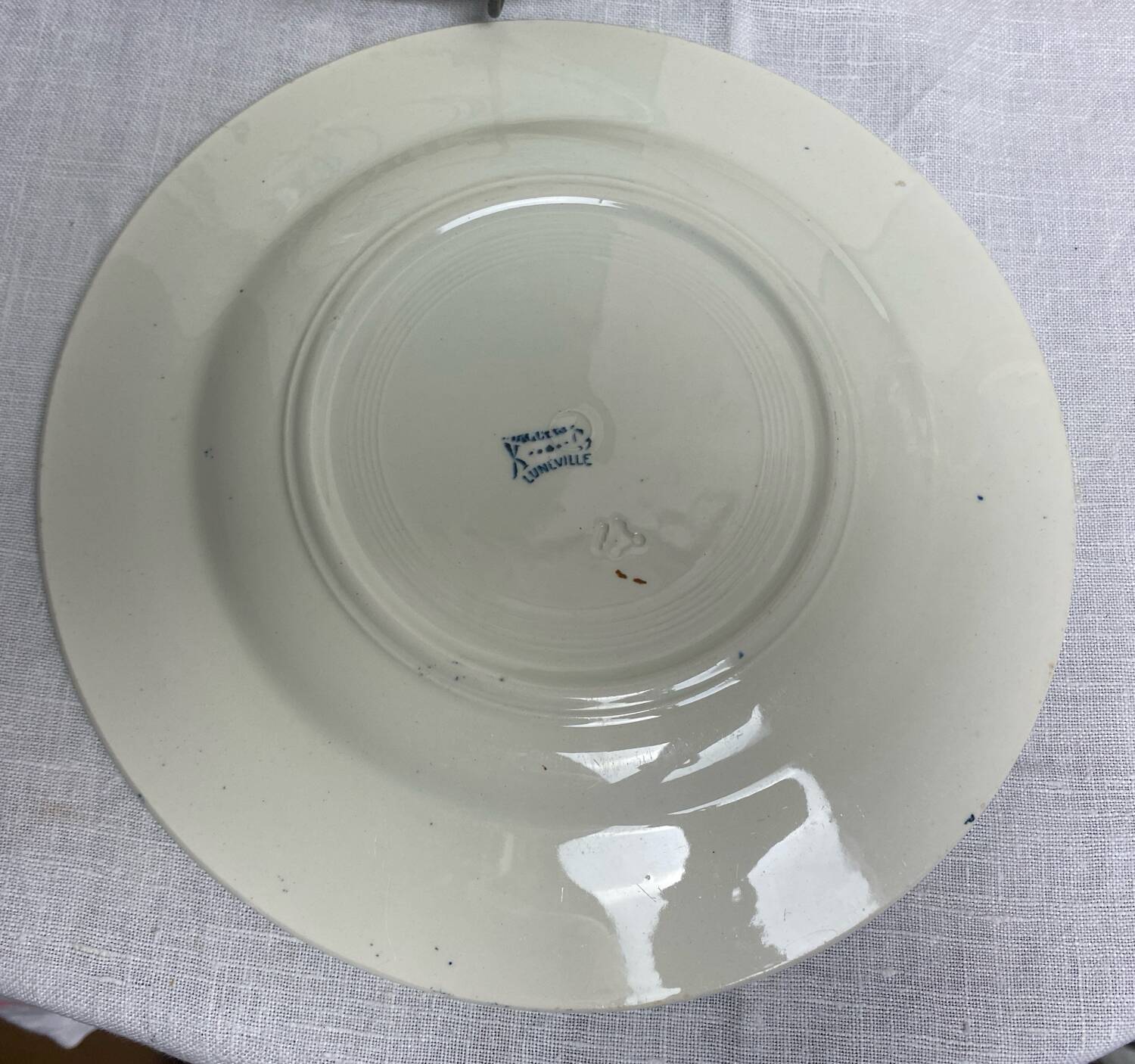 Dessert plate in iron clay model Marguerite KetG Luneville