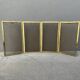 Antique 19th-century fireplace screen, French gilded spark guard.