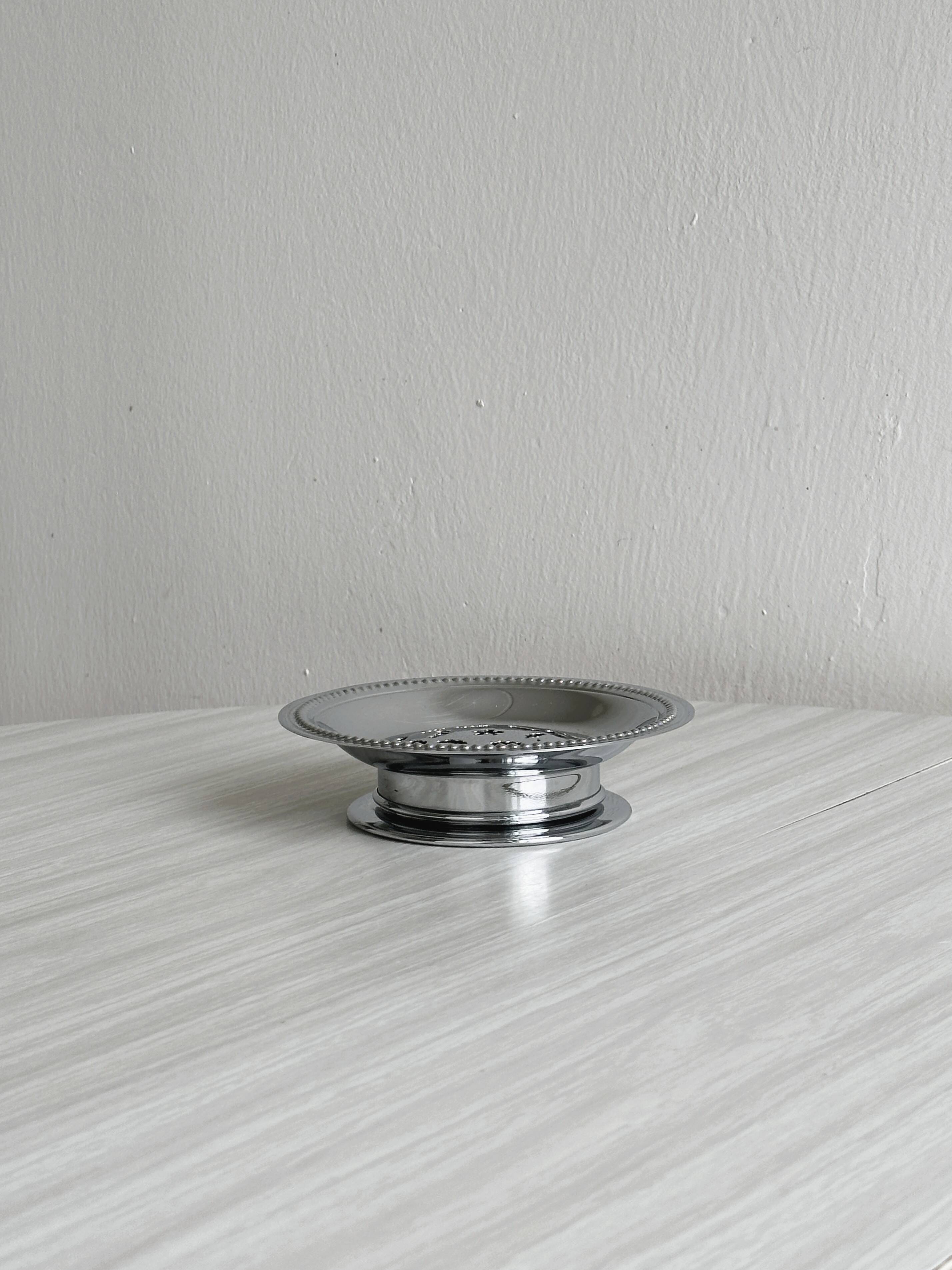 Coquillor butter dish in stainless steel