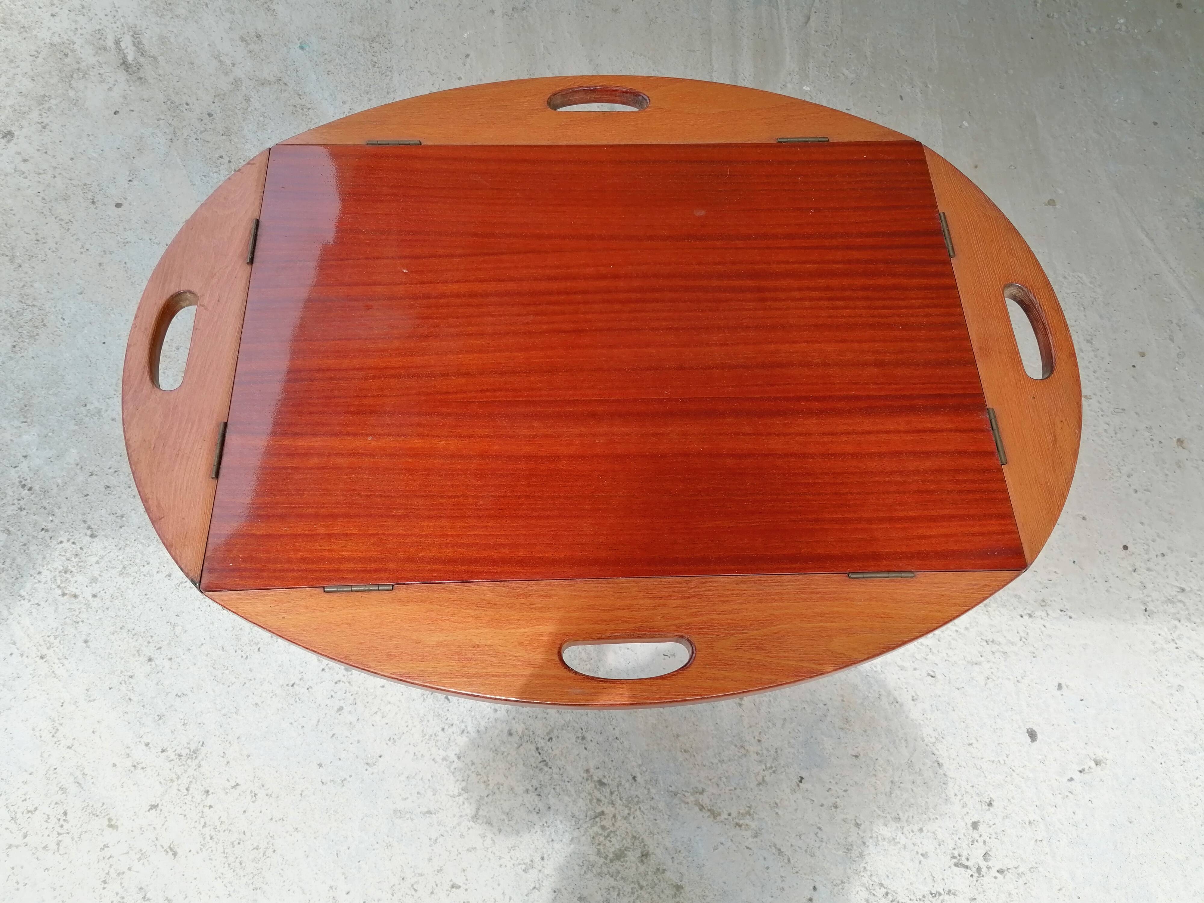 Boat Folding Mahogany Coffee Table