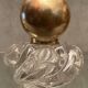 Encrier cristal taillé monture laiton ou bronze Baccarat Saint Louis XIXe