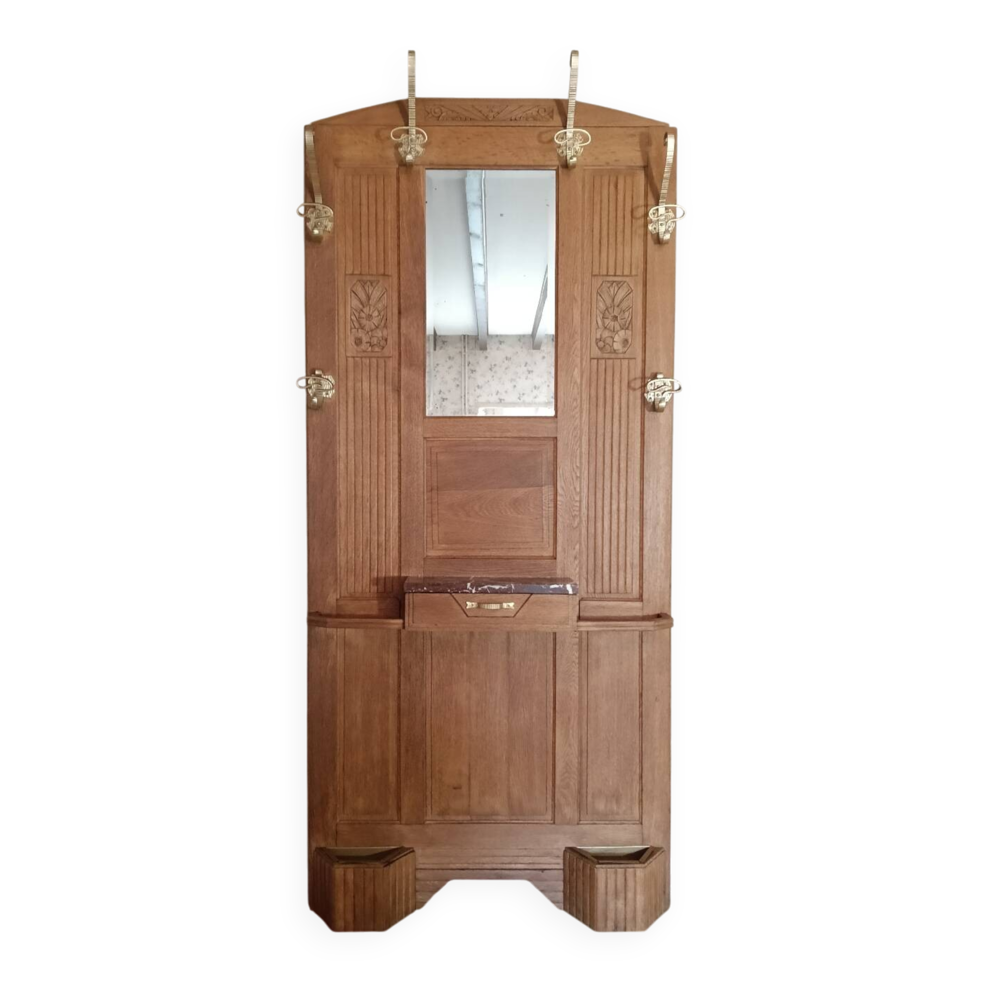 Coat rack solid oak wardrobe