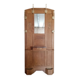 Coat rack solid oak wardrobe