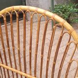 Lit enfant rotin 60's