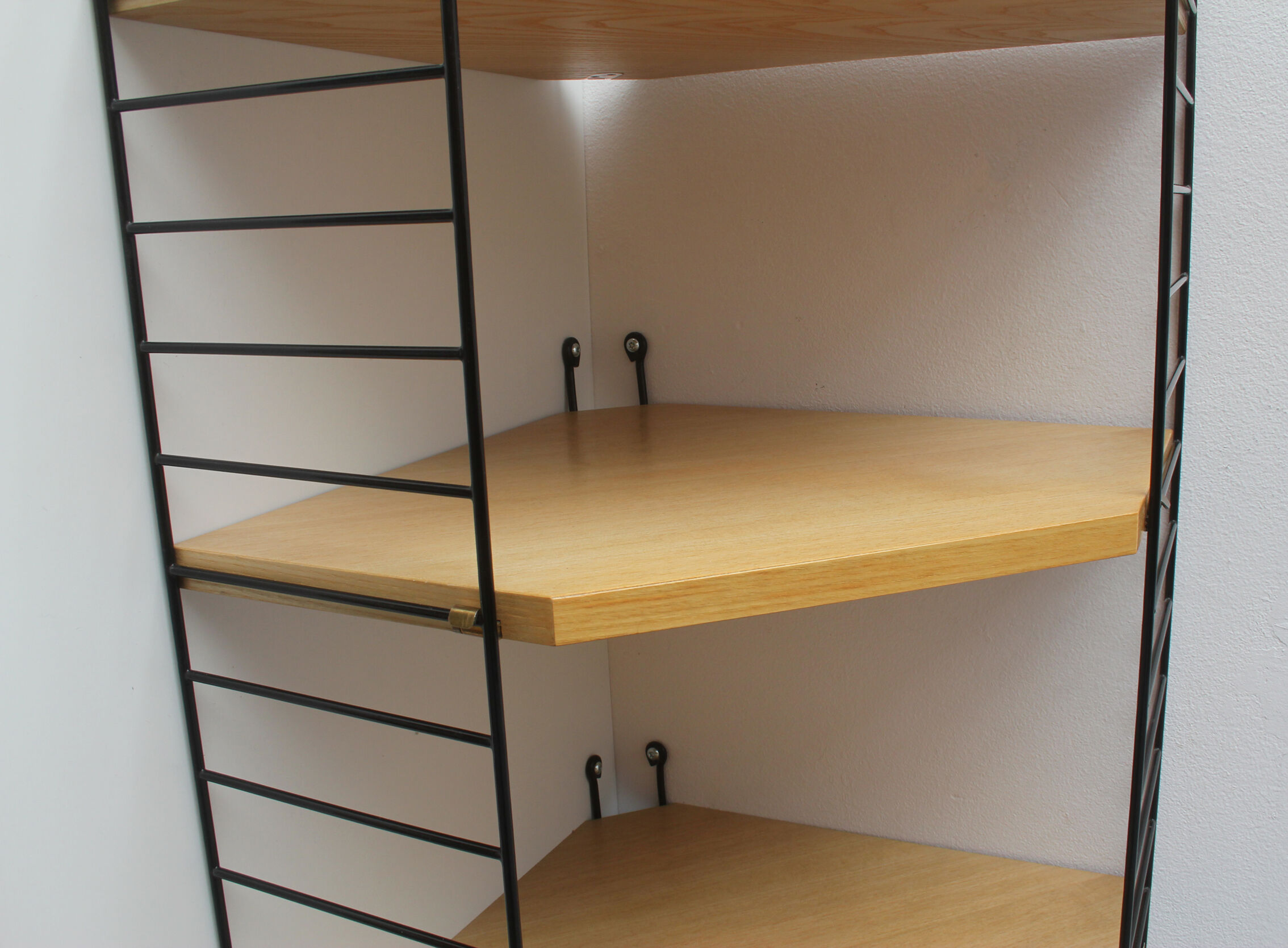 1960s corner wall unit in ash , Nisse Strinning Sweden