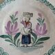 Lot plat creux et 4 assiettes Saint Amand vers 1900