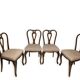 4 chaises de salle à manger en noyer, années 1950.