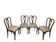 4 chaises de salle à manger en noyer, années 1950.