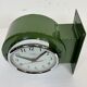 Vintage green citizen double-sided navy wall clock, 1980s