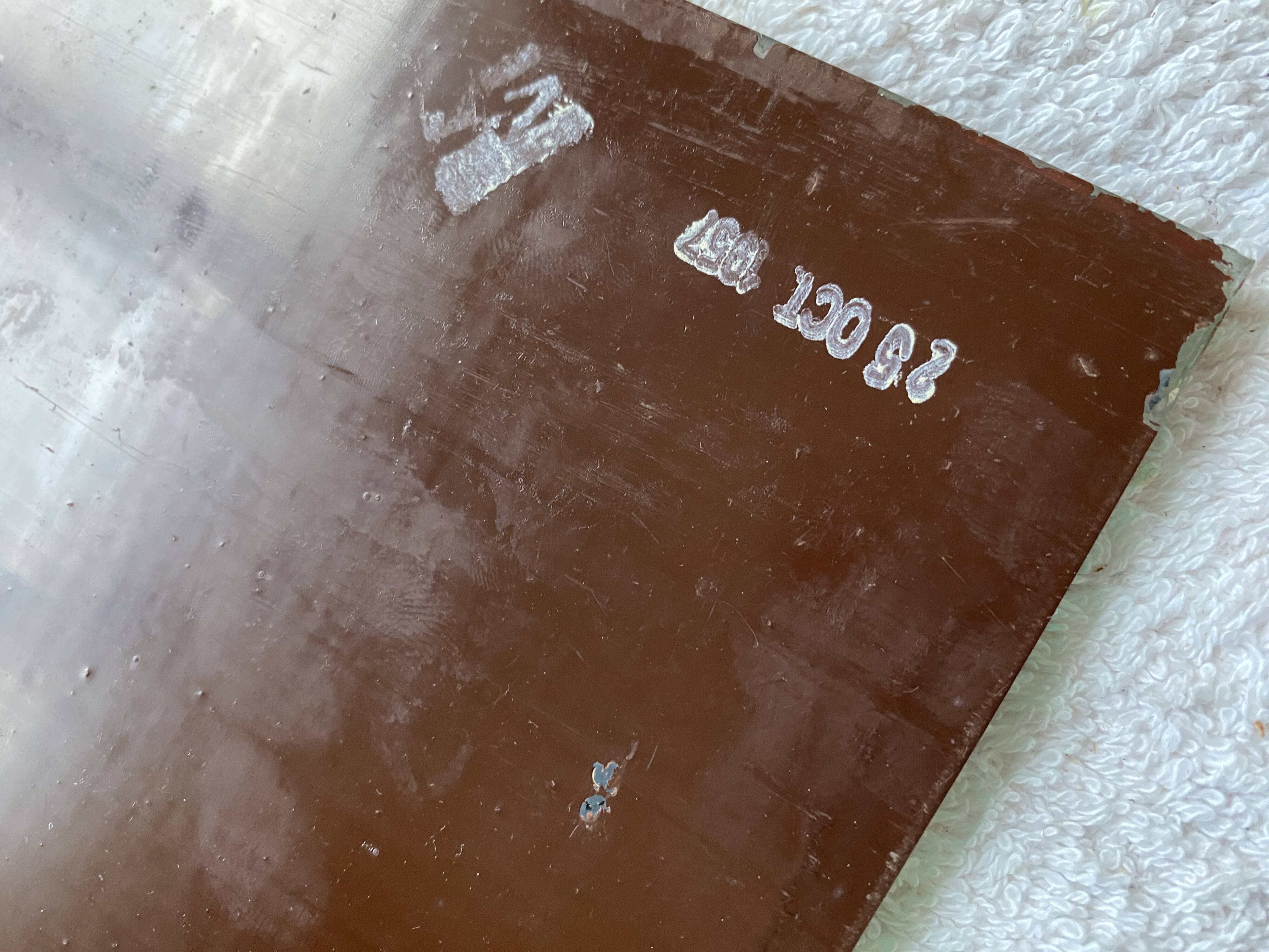 Wooden console table / vintage folding desk with mirror and small drawer