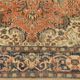 Vintage Turkish rug in red and beige with floral medallion, 199 × 288 cm
