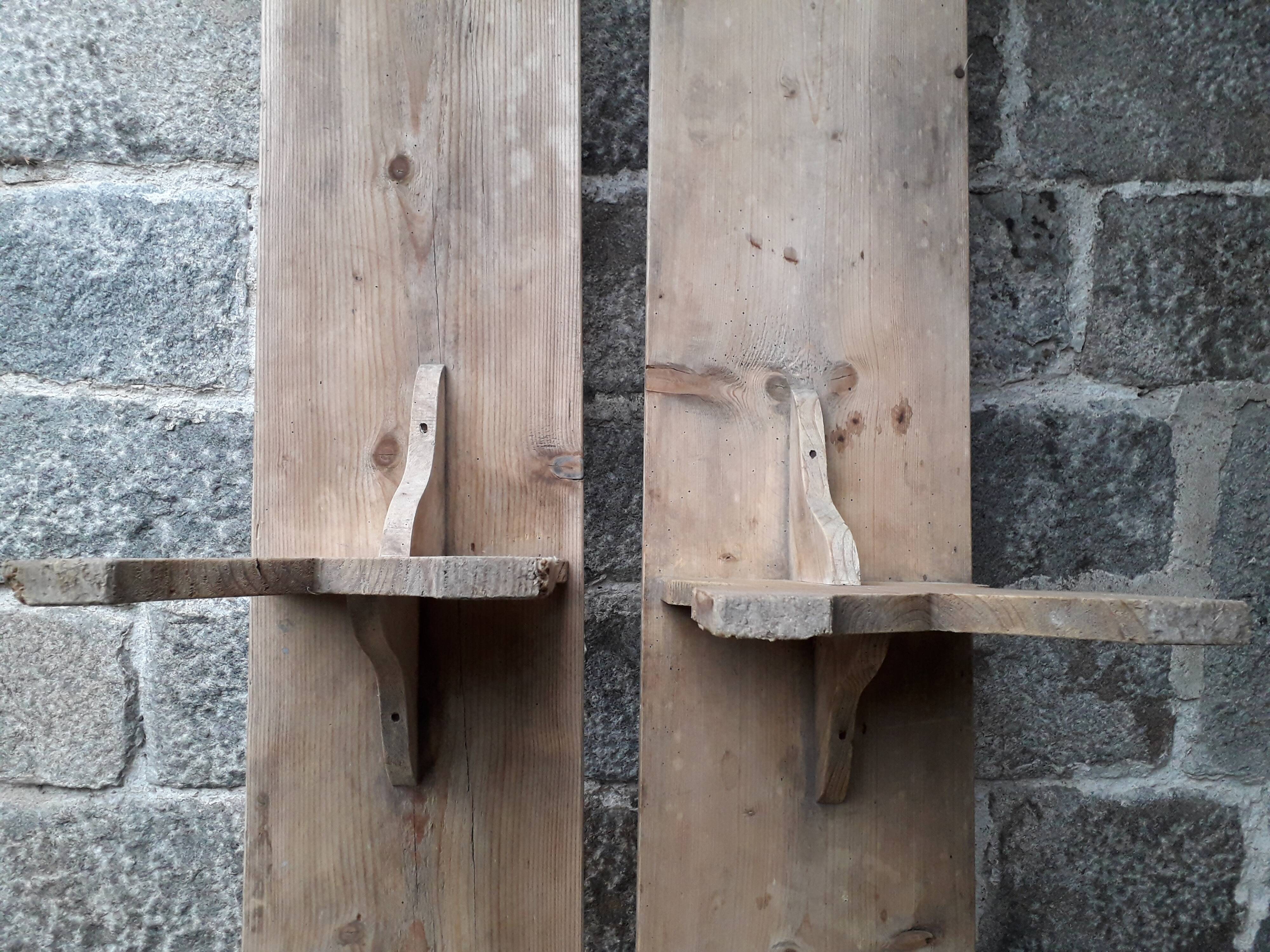 Pair of rustic benches 265 cm