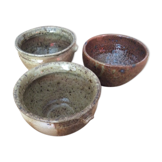 Set of 3 stoneware bowls