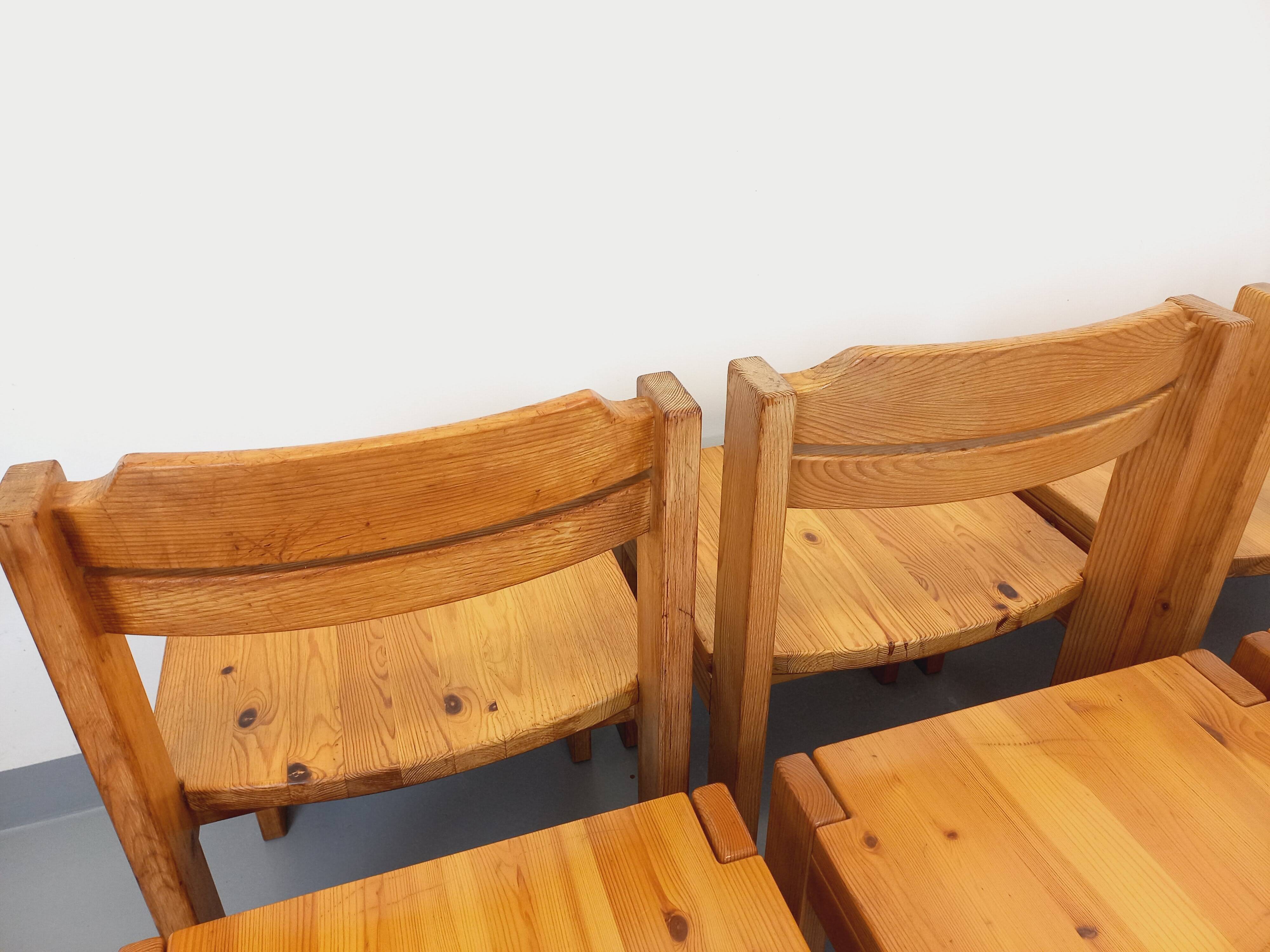 Set of 8 vintage Scandinavian chairs by Ilmari Tapiovaara for Asko in pine