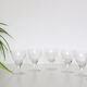 Set of 6 chiselled glass wine glasses, 1930