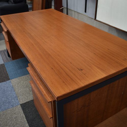 Scandinavian teak and metal desk circa 1970