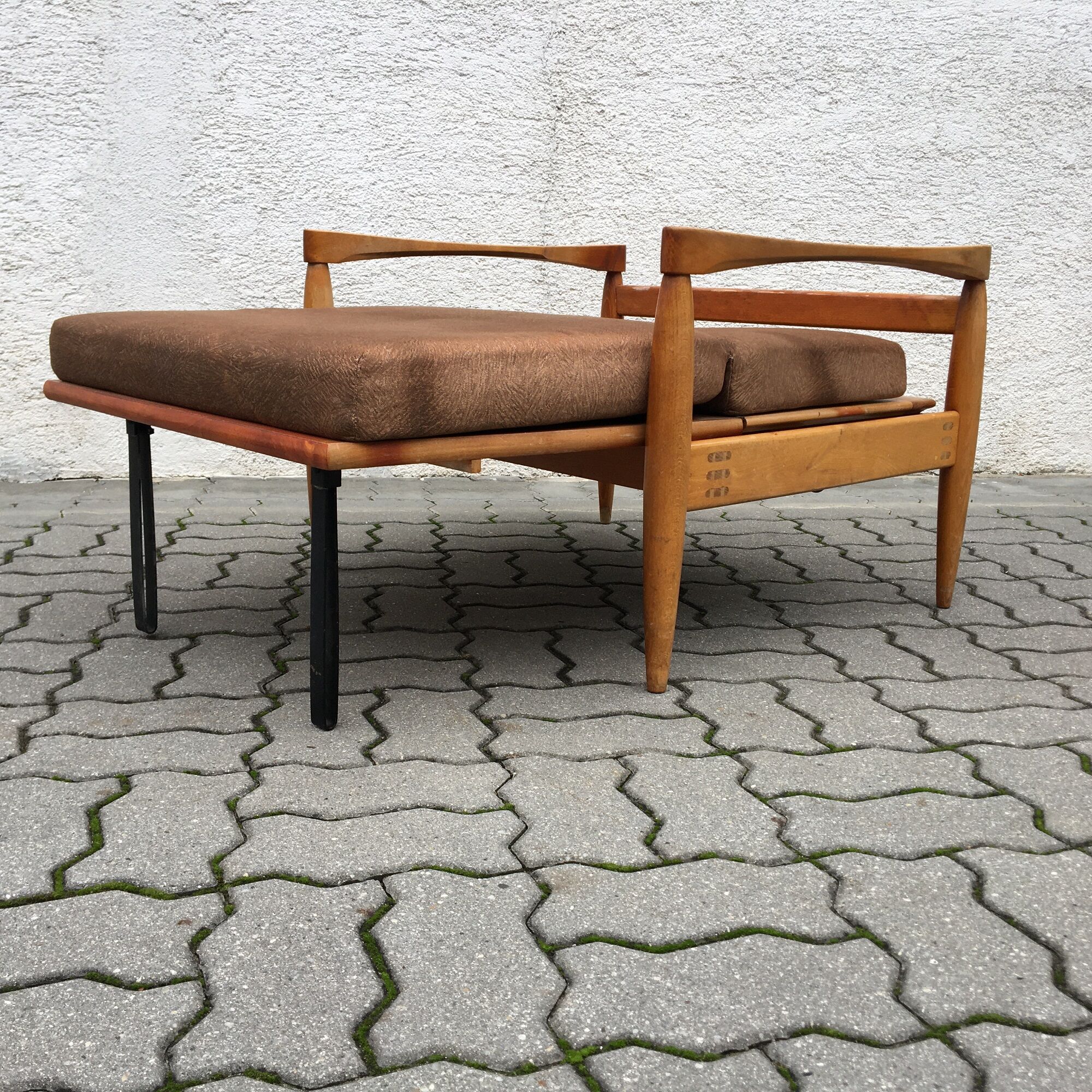 Vintage miroslav navratil lounge chairs adjustable mid century 60s