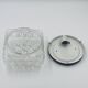 Square ceiling light in molded glass with relief