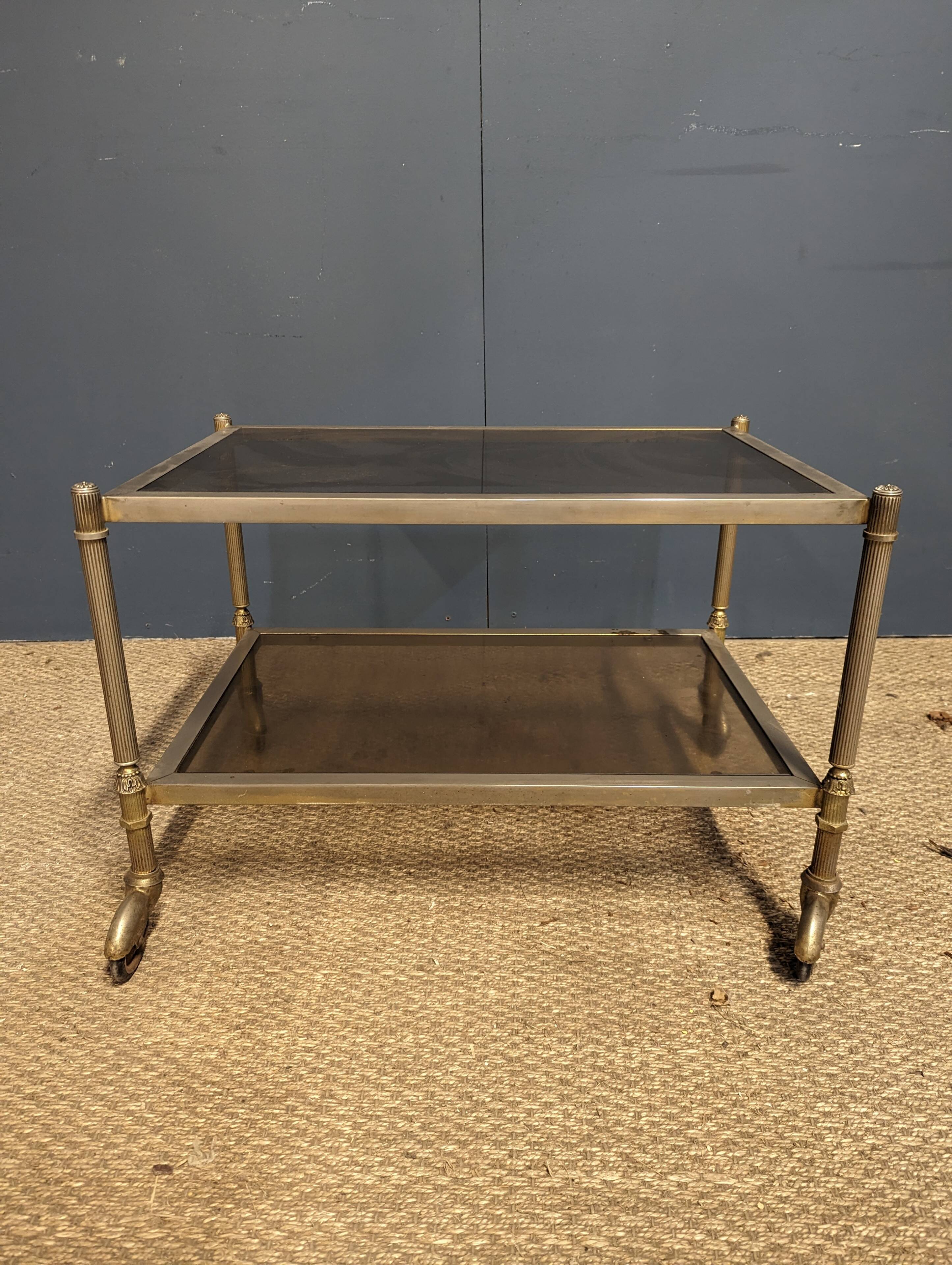 Neoclassical style brass coffee table