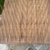 Vintage rattan and wicker armchair