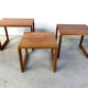 Tables gigognes en teck par Dyrlund, années 1960.