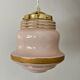 Suspension vintage globe in pink opaline with gold details