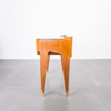 Wooden and brass art deco bedside table 1950