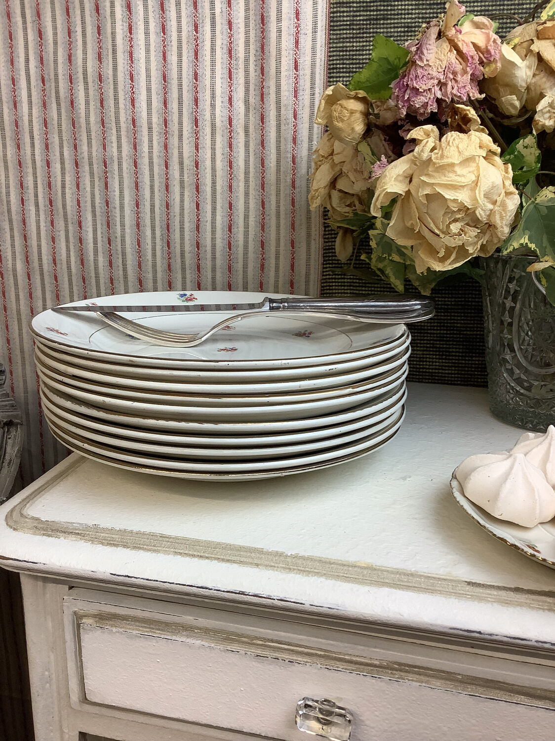 Vintage flat plates made in France Digoin