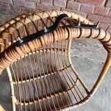 Vintage bamboo hanging chair