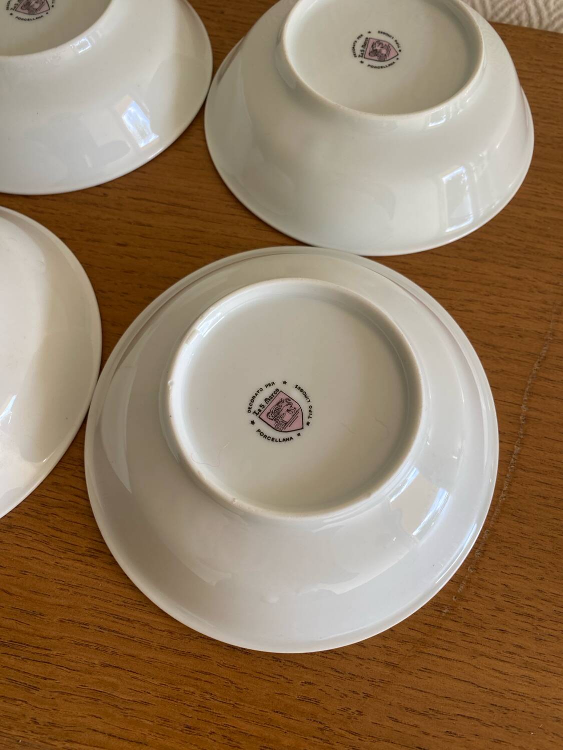 Service à dessert La S. Marco métal argenté et porcelaine