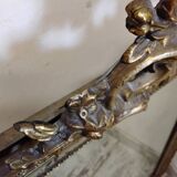 Old gilded stucco mirror
