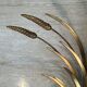 Pair of Golden Metal Wall Lights with Wheat Sheaf Decoration, Circa 1970